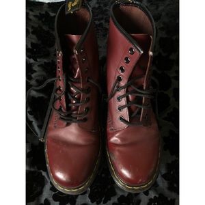 Cherry red Dr. Martens